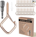 30 Pcs Rose Gold Eye Hooks Screw Heavy Duty, Ceiling Hooks by Unknown
