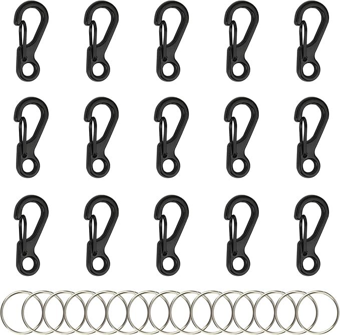 SWATOM Small Mini Carabiner Clip Tiny Spring Snap Hook Keychains Micro by SWATOM