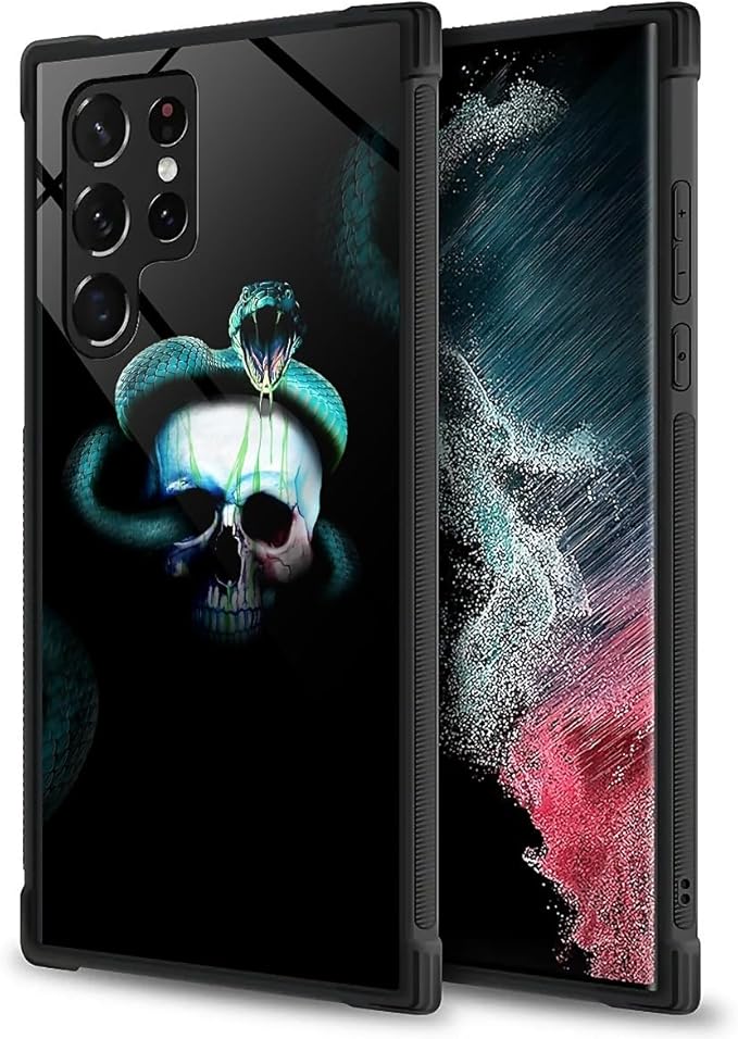 for Samsung Galaxy S23 Ultra Case, Skeleton Winding Snake Pattern Graphic - Image 5