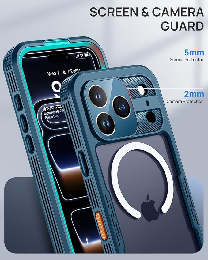 Lanhiem Magnetic for iPhone 17 Pro Case, IP68 Waterproof, Compatible - Image 6