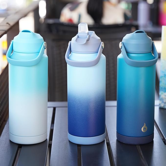 BJPKPK Water Bottle with Straw Lid, 24oz Vacuum Insulated Water Bottles - Image 7