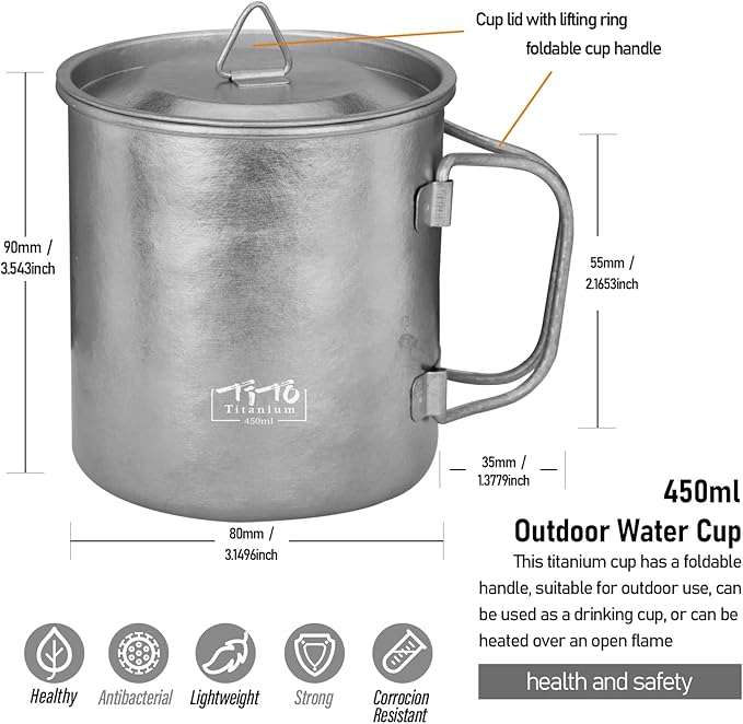 TiTo Titanium Cup Titanium Pot - Image 2