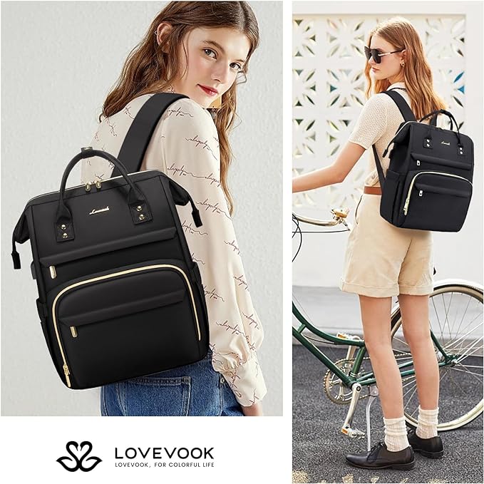 LOVEVOOK Laptop Backpack for Women, 18 Inch Professional Womens Travel Backpack - Image 6