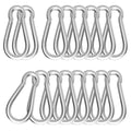 Carabiner, Heavy Duty Galvanized Steel Spring Snap Hook Carabiner Clips by High-PQ