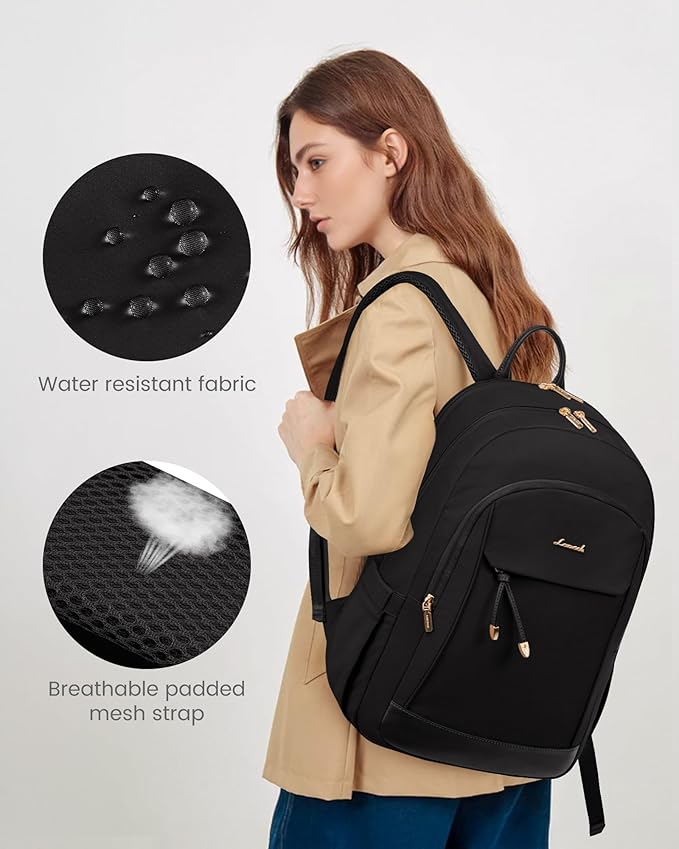 LOVEVOOK Travel Laptop Backpack Women, 15.6 Inch Anti Theft College Backpack - Image 6