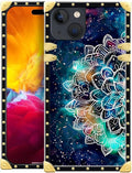 Compatible with iPhone 15 Case, Starry Sky Colourful Mandala Luxury Golden by Unknown