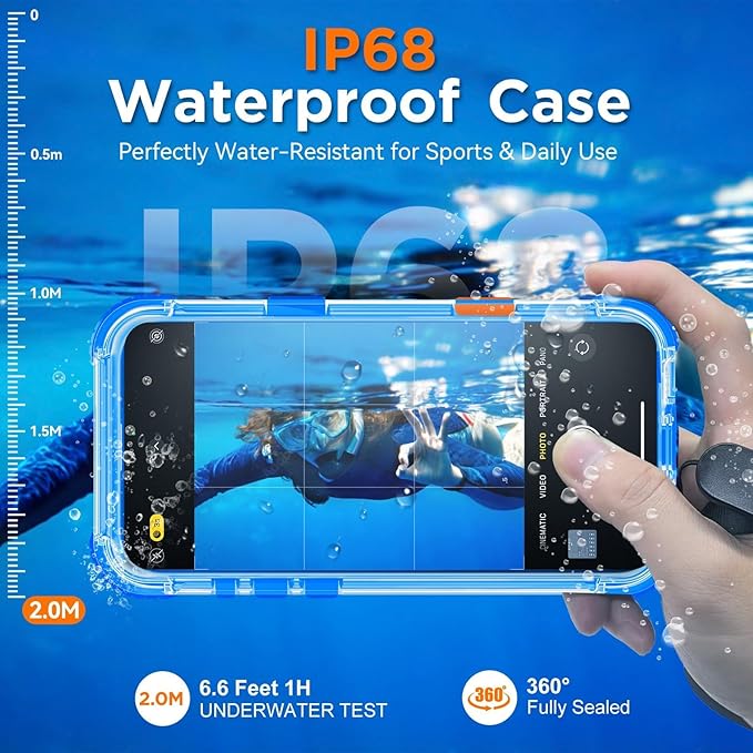 WIFORT for iPhone 16 Plus Waterproof Case, Fit for Magsafe Full Body Magnetic - Image 3