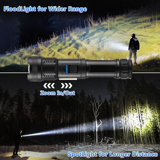 IkeeRuic 7Mode Flashlights High Lumens Rechargeable, LED Flashlight Rechargeable - Image 3