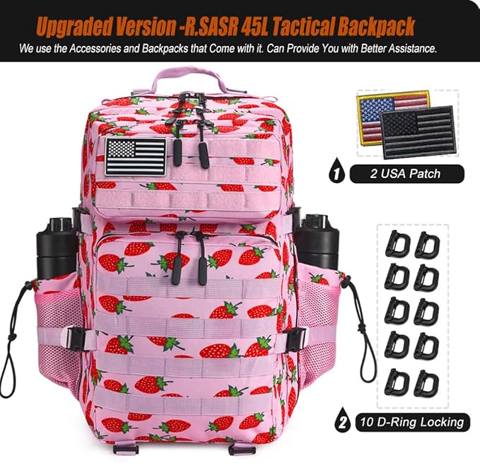 45L Tactical Backpack for Men Women, Military Assault Pack - Image 2