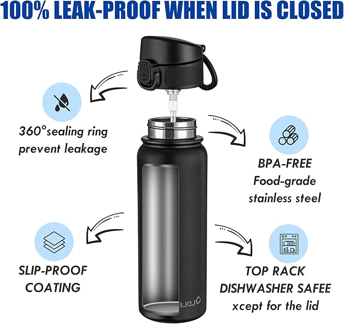 OLDLEY 20 Oz Insulated Stainless Steel Water Bottle - Image 3