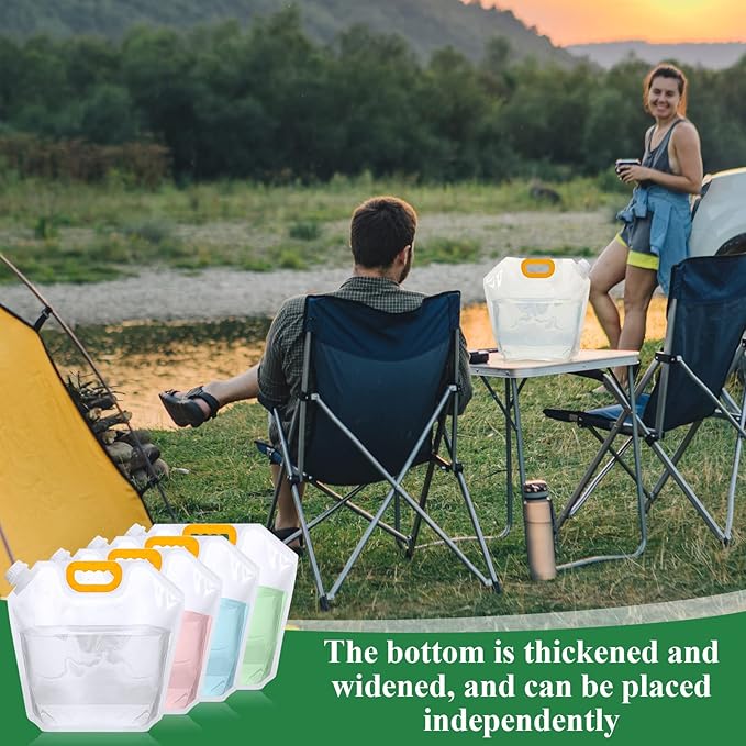 Tessco for you 12 Pack 1.3 Gallon Collapsible Water Storage Bag Water Container - Image 7