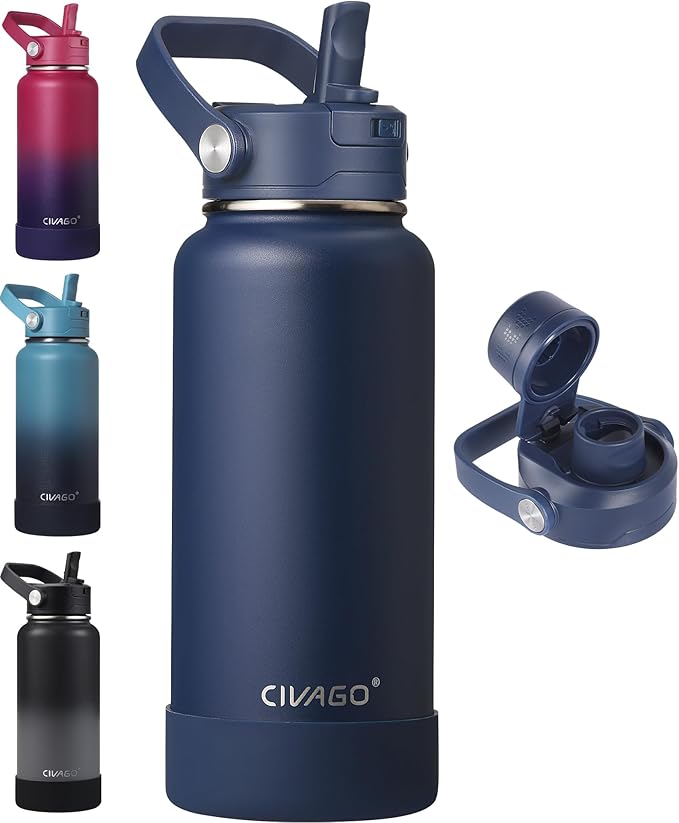 CIVAGO 32 oz Insulated Stainless Steel Water Bottle by CIVAGO