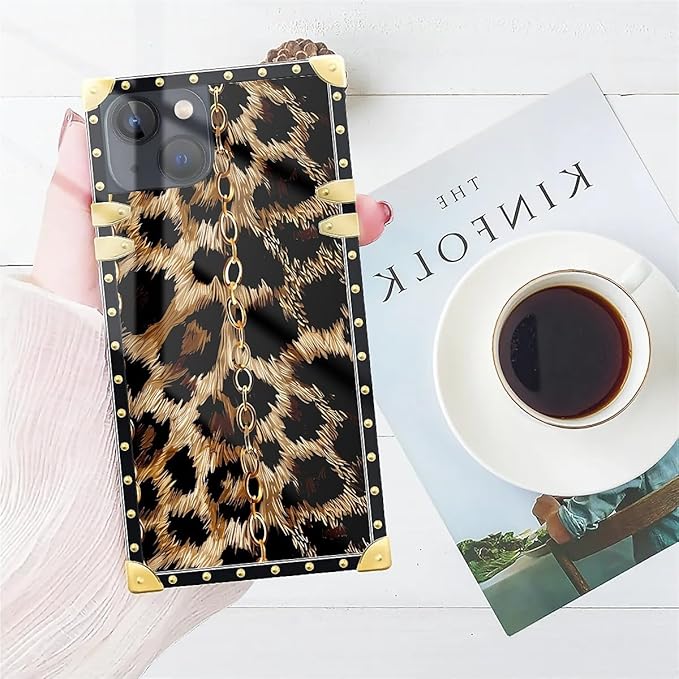 Compatible with iPhone 13 Case, Seamless Gold Chain Leopard Luxury Golden - Image 7