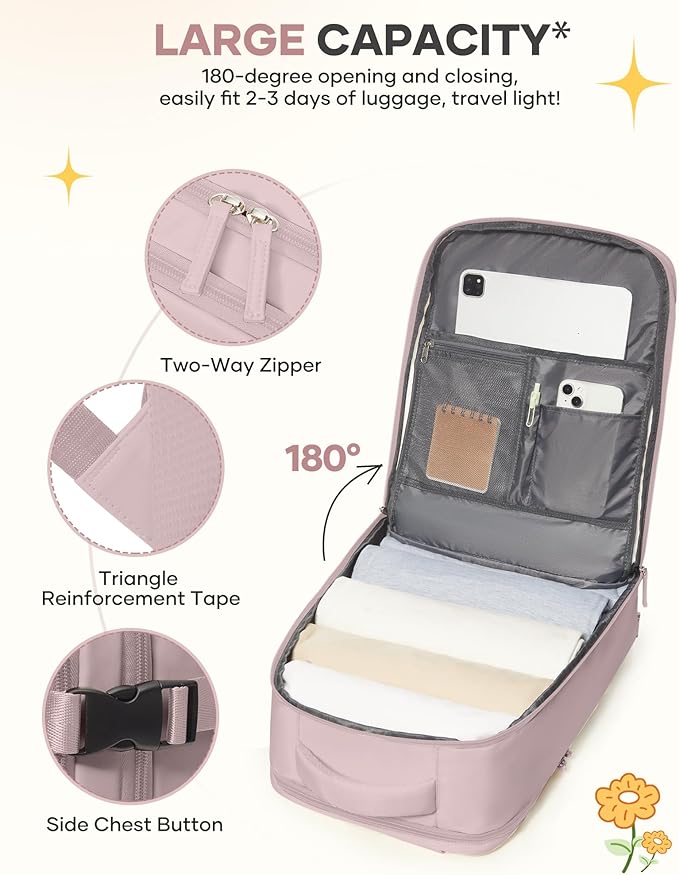 coofay Travel Backpack For Women Men Airline Approved Carry On Backpack Flight - Image 5