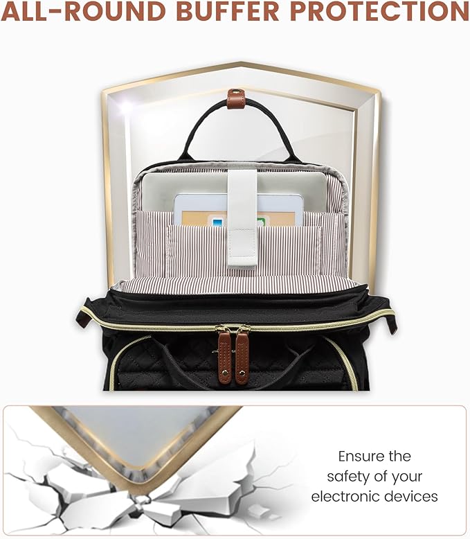 LOVEVOOK Laptop Backpack for Women, 17.3'' Waterproof Nurse Bag Teacher Work - Image 6