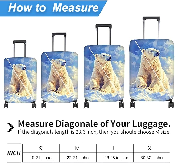 Luggage Cover Protector for 30-32 Inch Suitcases, TSA Approved Elastic Travel - Image 2