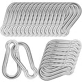 40 PCS 3'' Spring Snap Hook Carabiner, M8 5/16 Inch Galvanized Silver Steel by HANDRERLEE