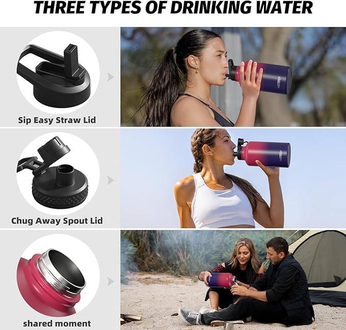 64oz Insulated Water Bottle, BPA Free&Leak Proof, Half Gallon Stainless Steel - Image 3
