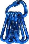 6PCS Carabiner Keychain, 2 inch Aluminum D-Clip Caribeener by Zalava