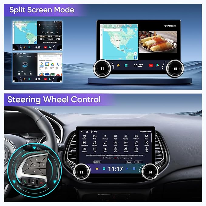 Car Stereo Radio for Jeep Compass 2017-2020 Wireless CarPlay Android Auto GPS - Image 5