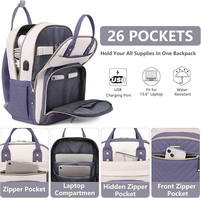 Laptop Backpack for Women Work Bag - Image 2