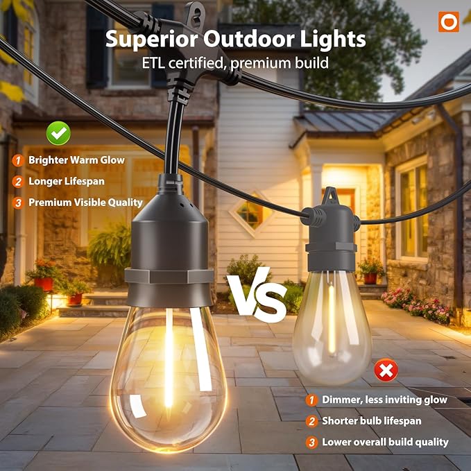 addlon 100FT Outdoor String Lights LED - Image 4
