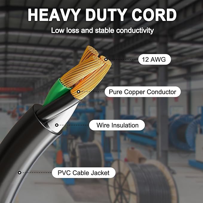 25FT 12/3 Outdoor Extension Cord - Image 5