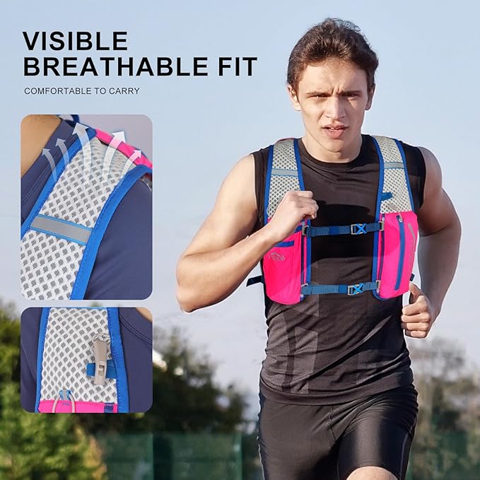 INOXTO Running Hydration Vest Backpack, Lightweight Insulated Pack - Image 7