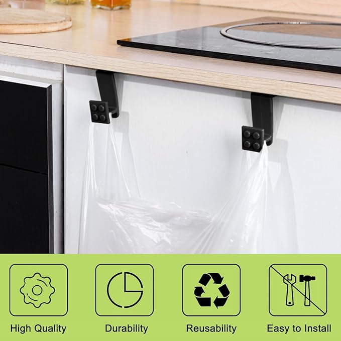 6Pcs Over Cabinet Door Hooks Plastic Over The Door Single Hook Space-Saving - Image 3