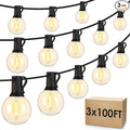 Mlambert 300Ft LED Outdoor String Lights Dimmable Waterproof G40 Globe Patio by Mlambert