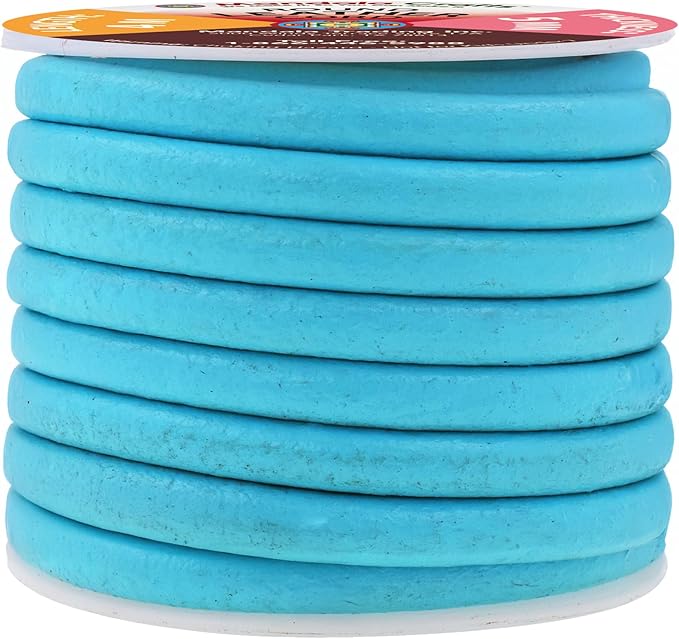 Mandala Crafts Round Genuine Turquoise Leather Cord - Image 2