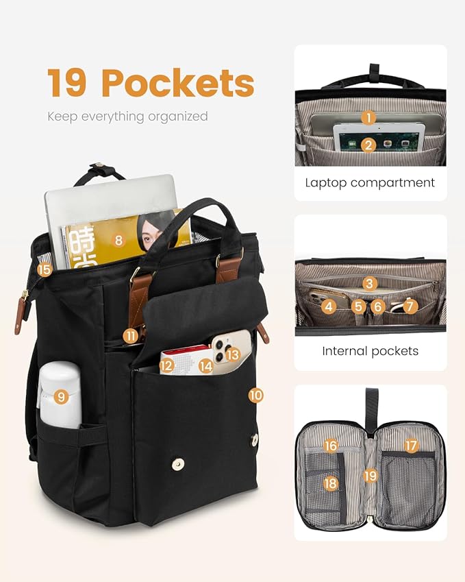 LOVEVOOK Extra Large Travel Laptop Backpack - Image 5