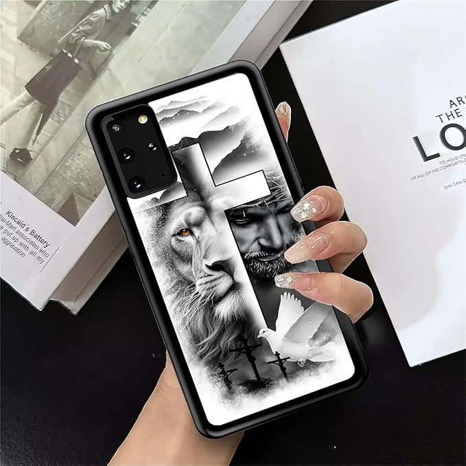 for Samsung Galaxy S20 Plus Case, Lion Cross Jesus Christ Dove Pattern Graphic - Image 7