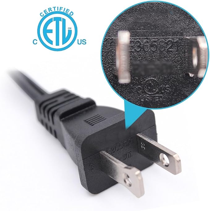 2-Pack Extension Cord 2 Prong, 5FT Short and Small Etension Cords Male/Female - Image 5