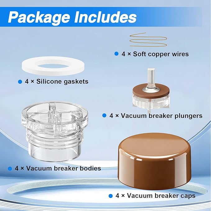 4 Pack Outdoor Faucet Vacuum Breaker Float Kit Compatible - Image 7