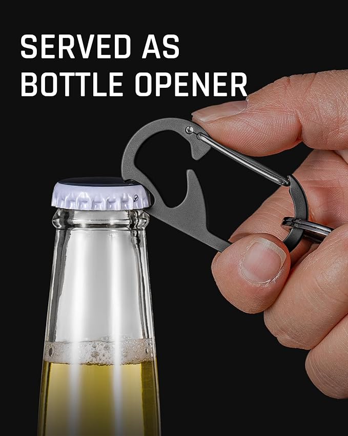 TISUR Titanium Carabiner Keychain Clip, Anti-Lost Key Ring Holder, Self-Locking - Image 6