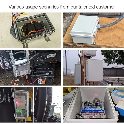 LeMotech Electrical Box, IP67 Waterproof Hinged Cover Stainless Steel Latch - Image 6