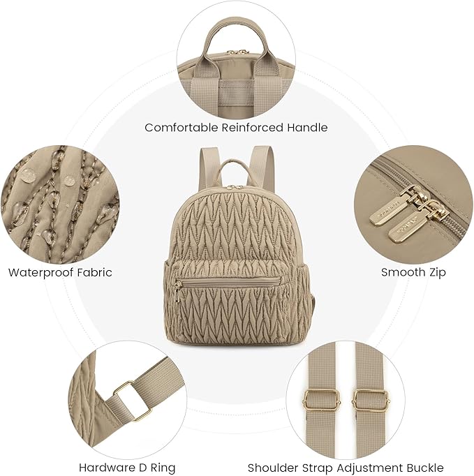 LOVEVOOK Mini Backpack for Women Light Weight Small Waterproof Backpack Purses - Image 5
