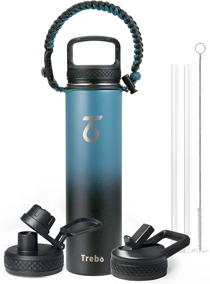 Trebo 24 oz Water Bottle Insulated by StayHotStayColdStayGreen
