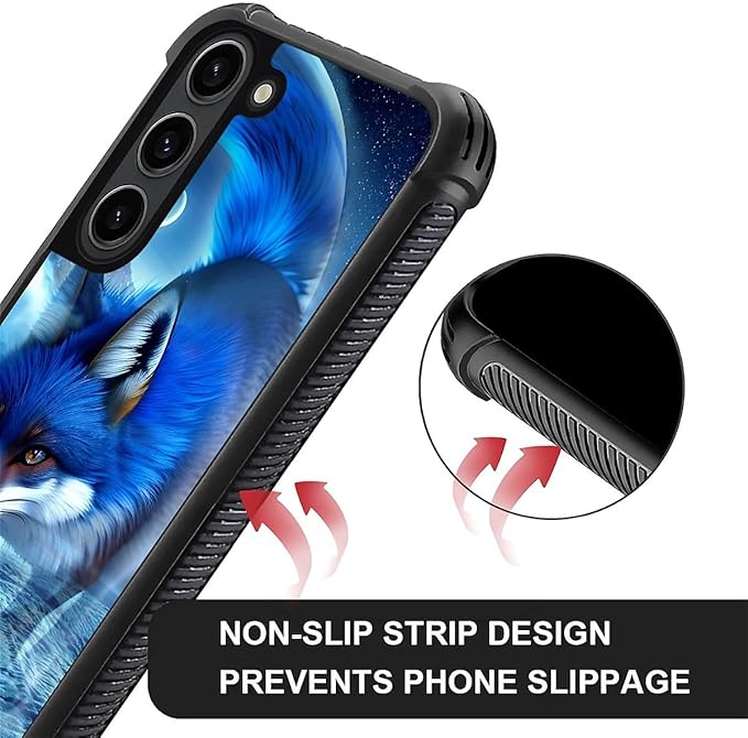 for Samsung Galaxy S23 Plus Case, Snowy Mountain Fox Lake Pattern Graphic - Image 3