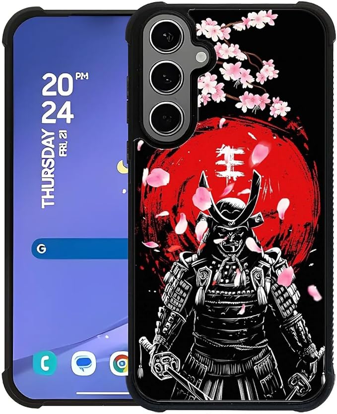 for Samsung Galaxy S24/S25 Plus Case, Sakura Japanese Samurai Pattern Graphic by FKBRCL4U
