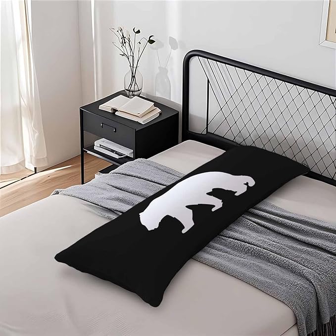 20"X54" Body Pillow Case Bear, Polar Bear Side Sleeper Body Pillow Covers Long - Image 7