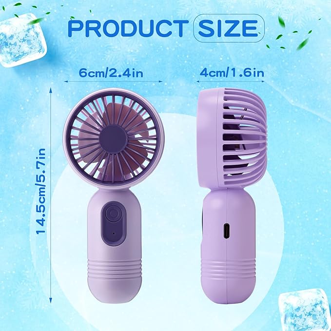 Rossesay 1 Pcs Mini Portable Fan Bulk Cute Handheld Lightweight Small Little - Image 6