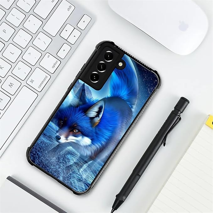 for Samsung Galaxy S21 Plus Case, Snowy Mountain Fox Lake Pattern Graphic - Image 7