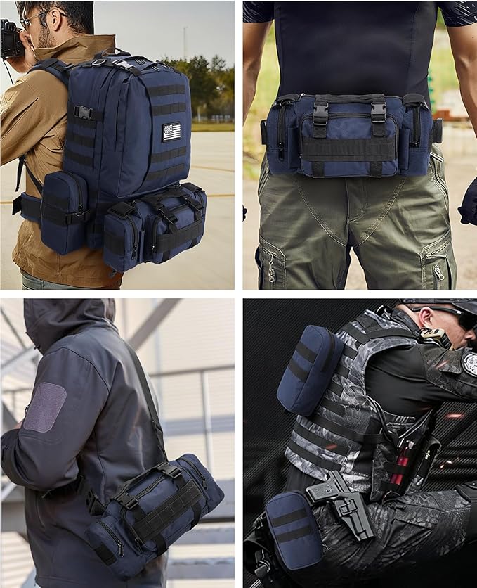 CVLIFE Tactical Backpack Military Army Rucksack 60L Large Assault Pack - Image 6