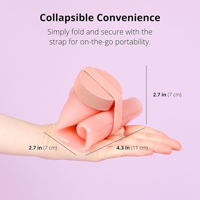 BLUE GINKGO Collapsible Water Bottle – Lightweight, Foldable Silicone Bottle - Image 3