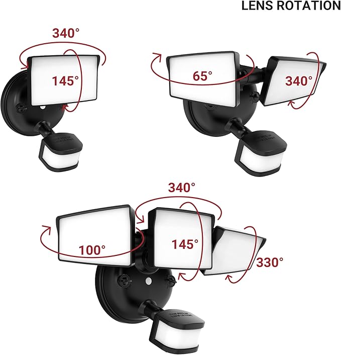 HALO Next Gen AC Plug & Cord LED Security Floodlight, Twin Head w/Motion Sensing - Image 6