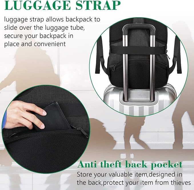 MATEIN Extra Large Travel Backpack, TSA Friendly 18.4 Inch Laptop Backpack - Image 8