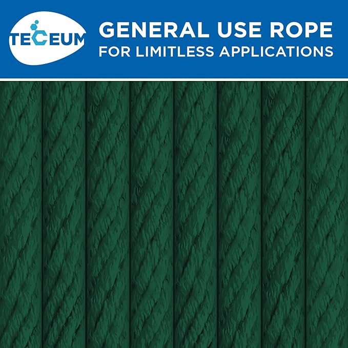 TECEUM Cotton Rope 3/16” – 50 FT – Strong All-Purpose Braided Rope – Natural - Image 9