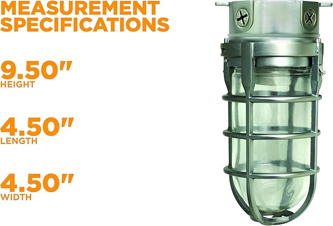 Woods L1706BS Vandal Resistant 150W Incandescent Security Light; Ceiling Mount; - Image 7